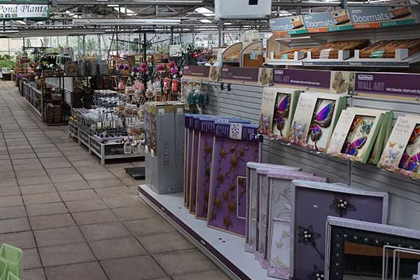 Garden Centre Gifts and Homewares Department at Meadow Grange near Whitstable
