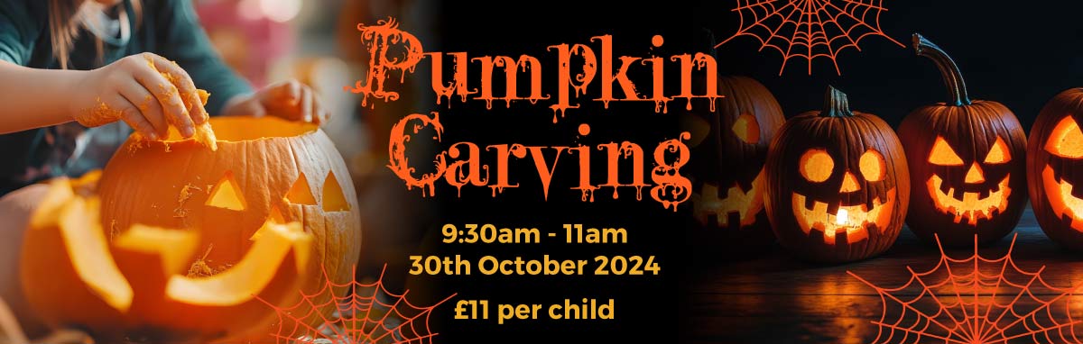 Halloween Pumpkin carving at Meadow Grange Garden Centre