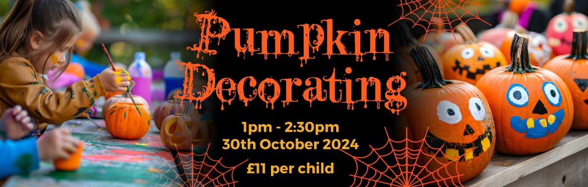 Halloween Pumpkin decorating at Meadow Grange Garden Centre