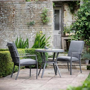 Monza Bistro Set with Highback Armchairs