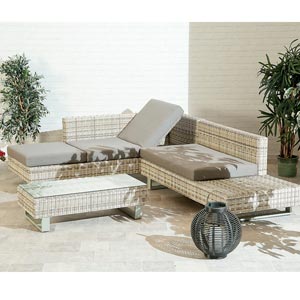Novara Rattan Corner Lounging Set 