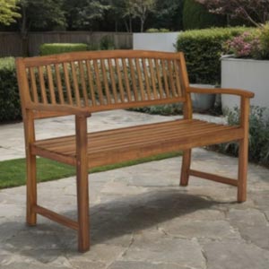 Helios Acacia 2 Seater Bench