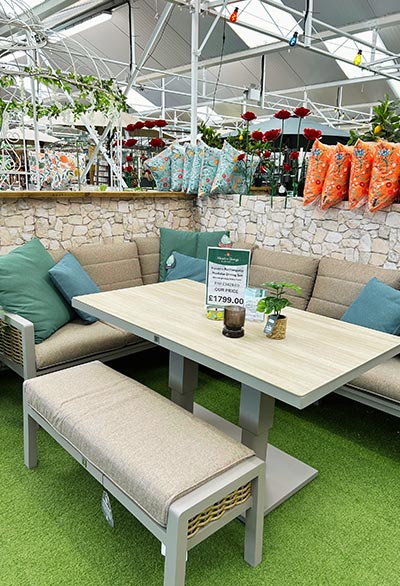 Garden Furniture to purchase at Meadow Grange Garden Centre near Whitstable and Canterbury