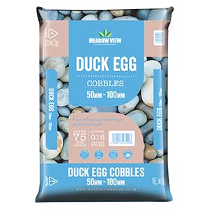 Duck Egg Cobbles 50 – 100mm