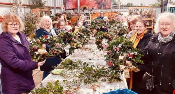 Book a Christmas Wreath Making Workshops at Meadow Grange Garden Centre near Canterbury