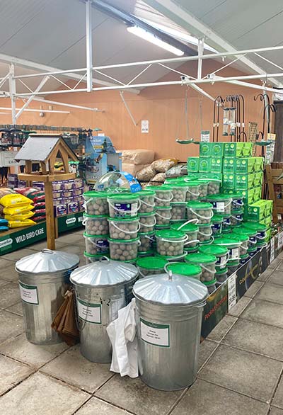 Wildlife Bird Feeders at Meadow Grange Garden Centre near Whitstable and Canterbury