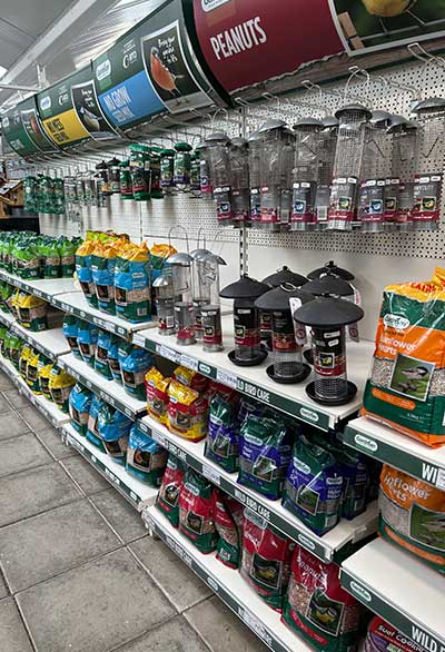 Wildlife Bird Feeders at Meadow Grange Garden Centre near Whitstable and Canterbury