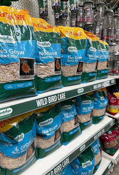 Bird Food at Meadow Grange Garden Centre near Whitstable and Canterbury