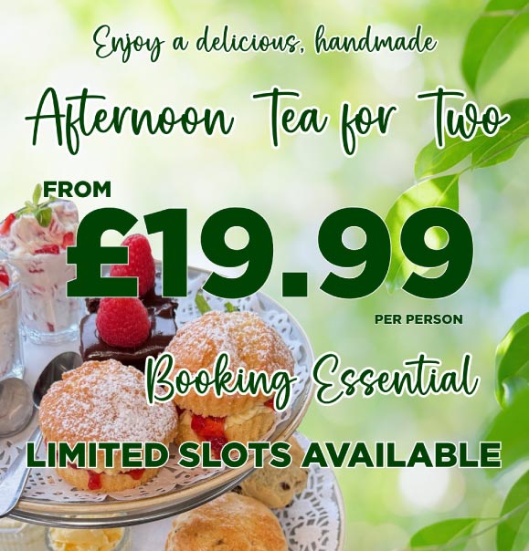 Afternoon tea in our beautiful cafe at Meadow Grange